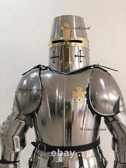 Medieval Templar Cross Knight Wearable Suit Of Armor Crusader Full Body Armour