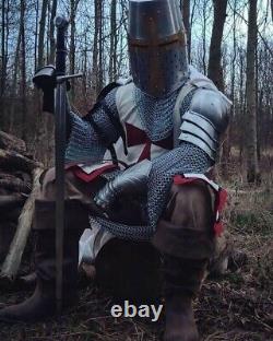 Medieval Templar Knight Full Body Set Armour Cosplay Halloween Suit Armor