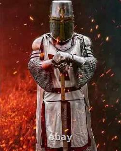 Medieval Templar Knight Full Body Set Armour Cosplay Halloween Sword Suit Armor