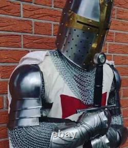 Medieval Templar Knight Full Body Set Armour Cosplay Halloween Sword Suit Armor