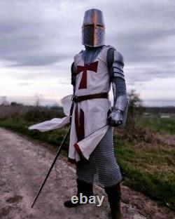 Medieval Templar Knight Full Body Set Chain Mail Armour Suit Great Templar Suit