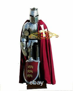 Medieval Templar Knight King Full Suit Of Armour Wearable Armor Costume Set