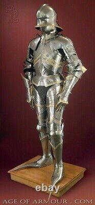 Medieval Toledo Brass Knight Suit Of Templar Armor Full Body Armour