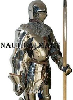 Medieval Warrior Knight Battle Full Suit Of Armor Blackened Cuirass Body Armor P