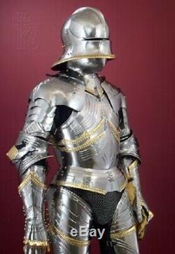 Medieval Warrior Knight Gothic Full Suit Of Armor Wearable Medieval Costume I