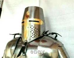 Medieval Wearable Brass Knight Suit Of Armor Crusader Gothic Full Body Armor