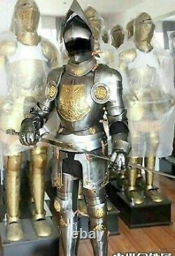 Medieval Wearable Crusader Knight Suit of Armor Armour Combat Gothic Full T11