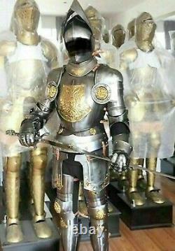 Medieval Wearable Crusader Knight Suit of Armor Combat Gothic Full Body
