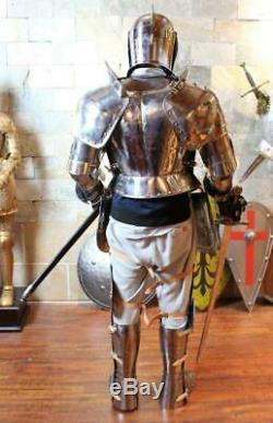 Medieval Wearable Crusader Steel Knight Armor Full Body Suit Armor Knight Suit