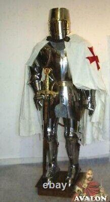 Medieval Wearable Knight Armor Suit Crusader Halloween Combat Full Body Armor