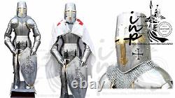 Medieval Wearable Knight Armour suit Crusader Templar Full Body Armor costume