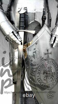 Medieval Wearable Knight Armour suit Crusader Templar Full Body Armor costume