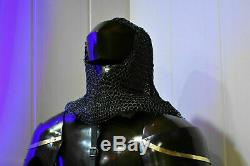 Medieval Wearable Knight Crusader Full Suit of Armor Costume with chain mail