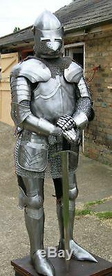Medieval Wearable Knight Full Armor Suit Armor Costume With Chain Mail 6 Feet