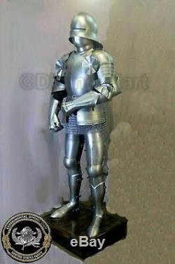 Medieval Wearable Knight Suit Of Armor Crusader Gothic Full Steel Body Armour