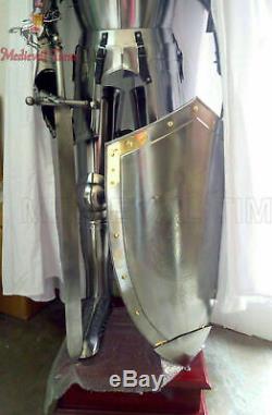 Medieval Wearable Knight Suit Of Armor Crusader Templar Full Body Armour Shield