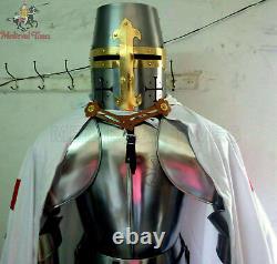 Medieval Wearable Templar Knight Armor Suit Crusader Halloween Full Body Armou