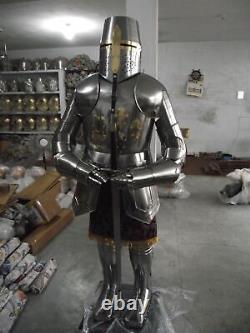 Medieval Wearable Warrior Knight Gothic Full Suit Of Armor Knight Brass Costume