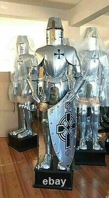 Medieval knight crusader full suit of Armour Knight's Templar CostumeHandcrafte