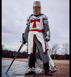 Medieval knight suit Crusader Armor LARP Reenactment Cosplay Costume