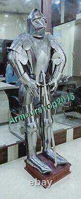 Medieval knight suit of armor 17th century combat full body halloween costume