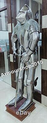 Medieval knight suit of armor 17th century combat full body halloween costume