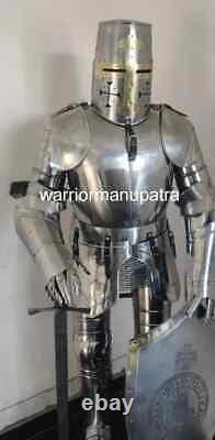 Medieval temlar Armour Knight Wearable Suit of Armor Costume Battle full body