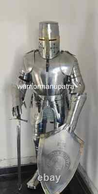 Medieval temlar Armour Knight Wearable Suit of Armor Costume Battle full body