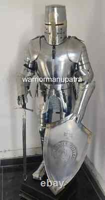 Medieval temlar Armour Knight Wearable Suit of Armor Costume Battle full body