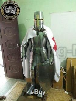 Rare Medieval Knight Suit Of Templar Armor WithSword Combat Full Body Armour Gift