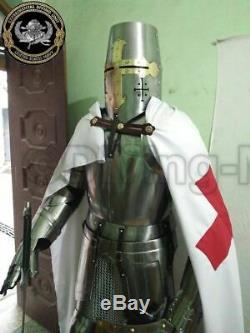 Rare Medieval Knight Suit Of Templar Armor WithSword Combat Full Body Armour Gift
