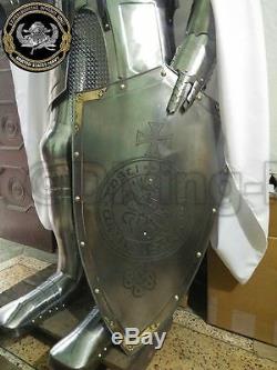 Rare Medieval Knight Suit Of Templar Armor WithSword Combat Full Body Armour Gift2
