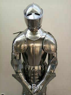 Rare Medieval Knight Suit of Templar Armor WithTunic Combat Full Body Armour Stand