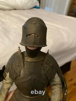 Rare Vintage 1964 GI JOE Medieval Knight in metal armor suit figure Doll