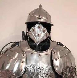 Renaissance Hussar Suit Of Armor Etched Medieval Knights Armour Wearable Costume