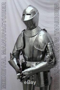 Sca Larp Wearable Medieval Knight Combat Armor Full Suit With Stand 6 Feet