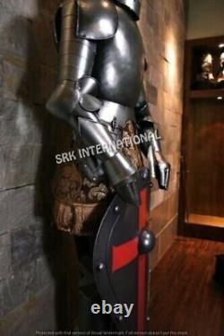 Stainless Steel Medieval Knight Suit Of Armor Combat Full Body Armour & Shield
