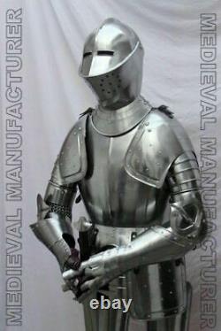 Steel Armor Suit Wearable Medieval Knight Combat Armor Full Suit With Stand 6