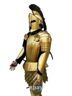 Steel Medieval Knight Kingsguard Full body Armor suit With Spartan Helmet