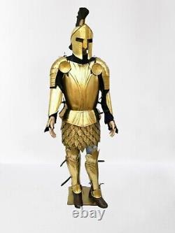 Steel Medieval Knight Kingsguard Full body Armor suit With Spartan Helmet