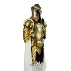 Suit Armor Half Medieval Larp Steel Sca Helmet Warrior Knight Half Body Suit