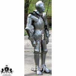 Suit Of Templar Armor Maximilian Armour With Closed Helmet Rare Medieval Knight