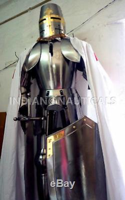 Templar Crusader Wearable Medieval Knight Combat Armor Full Suit With Stand Gift