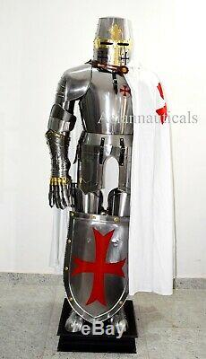Templar Knight Suit of Armor Wearable Halloween Costume Larp/Reenactment