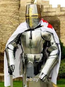 Templar Medieval Suit Of Armor Knight Wearable Full Body Armour Crusader Costume