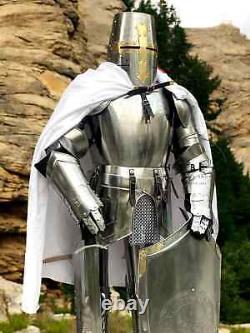 Templar Medieval Suit Of Armor Knight Wearable Full Body Armour Crusader Costume