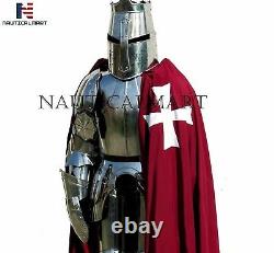 Templar Wearable Medieval Knight Combat Armor Full Suit With Stand 6 F