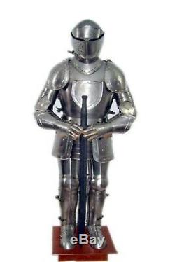 Templar Wearable Medieval Knight Combat Armor Full Suit With Stand 6 Feet Dmh215