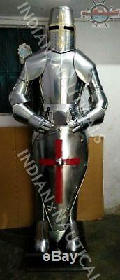 Templar Wearable Medieval Knight Combat Armor Full Suit With Stand Shield 6 FEET