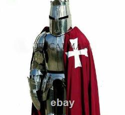 Templar Wearable Medieval Knight Combat Armour Full Suit With wooden Stand